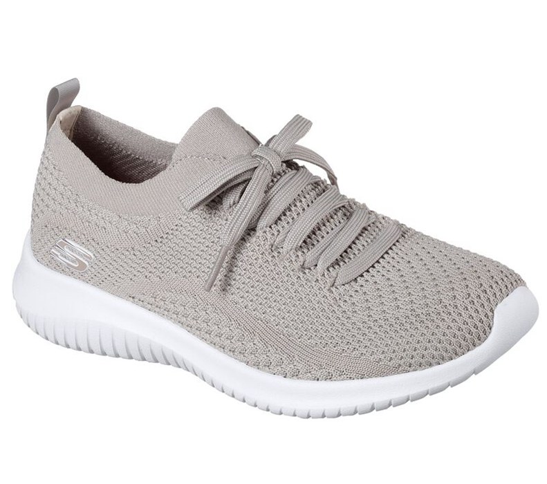 Skechers Dam Beige Slip On - Ultra Flex - Statements - Sverige (FKAYW-5182)